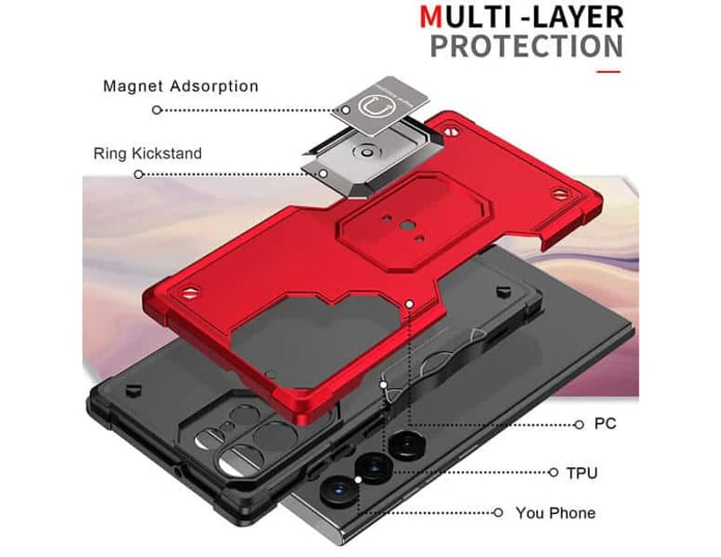 Magnetic Car Mount Ring Case For Samsung Galaxy A25 Black