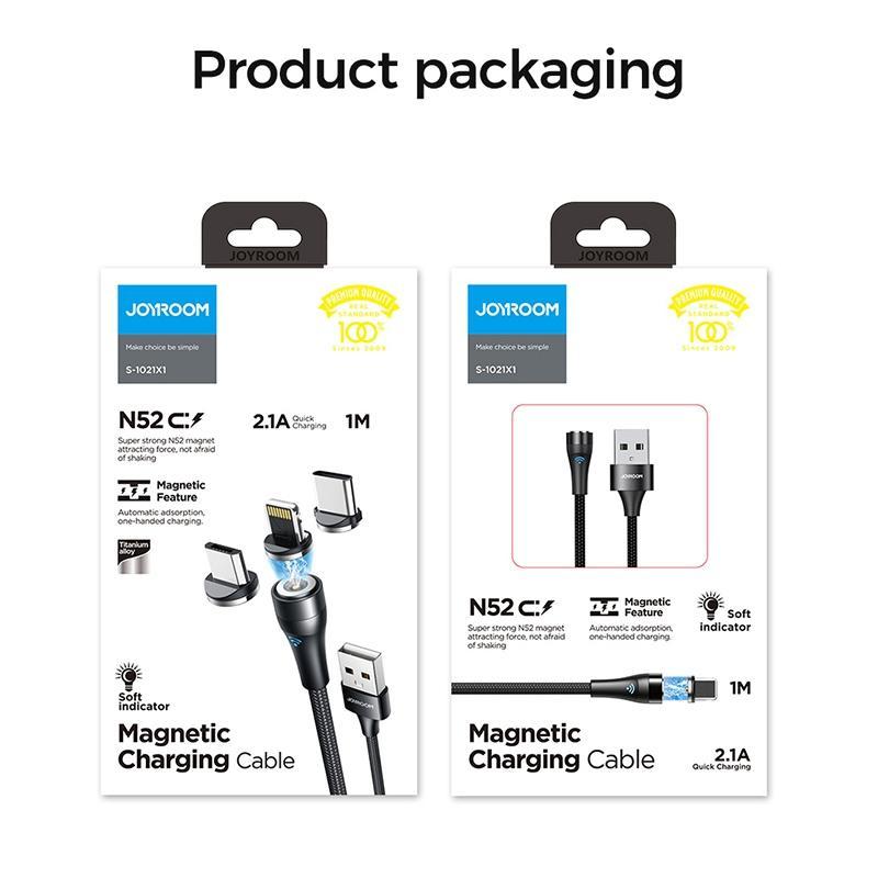 Joyroom S-1021X1 Lightning Magnetic Charging Cable 1M Black / Red