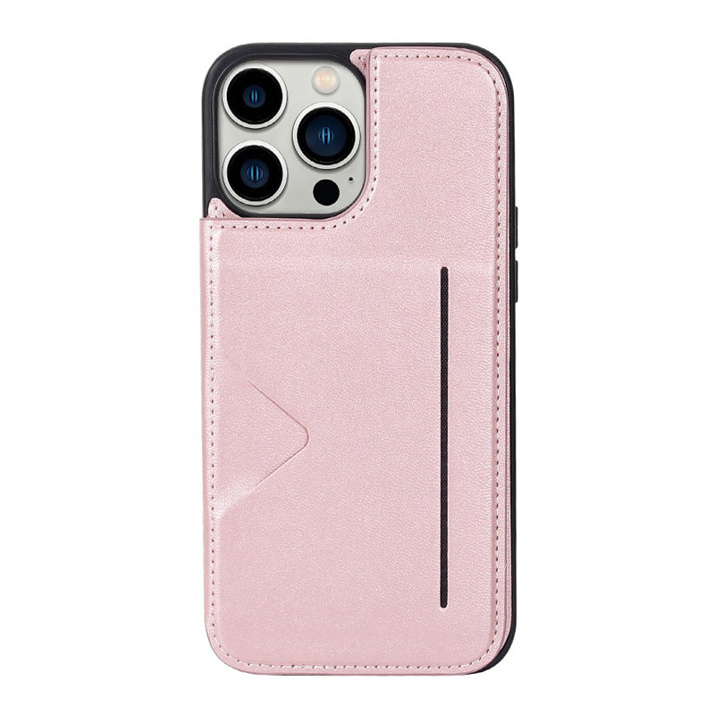 Hanman Back Card Case For iPhone 15 Pro Rose Gold