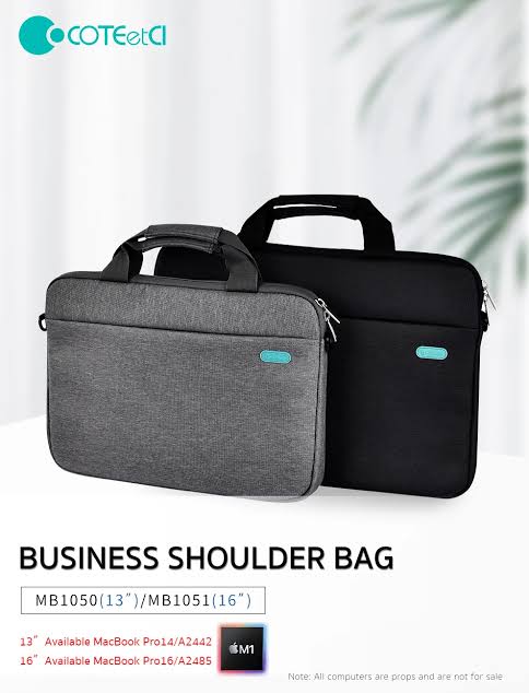 One Shoulder Commuter Laptop Carry Bag Black 15"