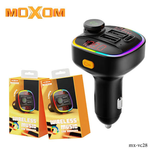 Moxom VC28 Bluetooth Car Phone Fast Charger Handsfree Adapter