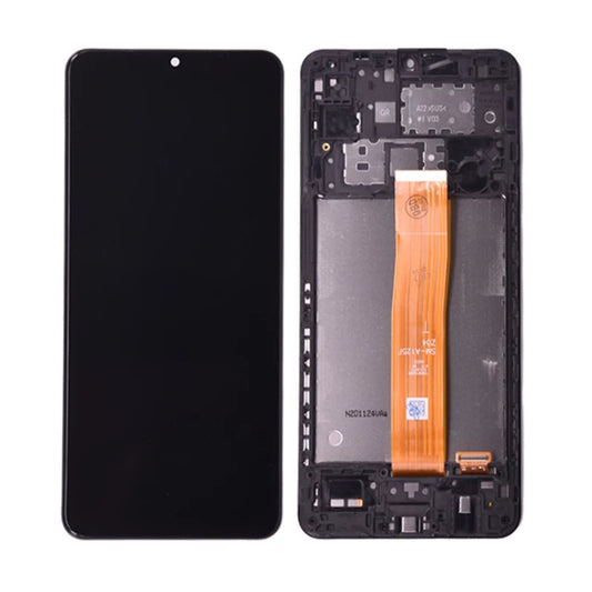 Replacement Lcd Screen With Frame for Samsung Galaxy A12 A125F Black