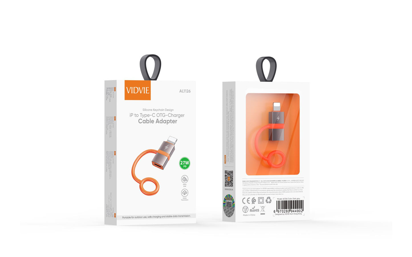 Vidvie AL1126 iPhone to Type-C OTG-Charger Cable Adapter PD 27W