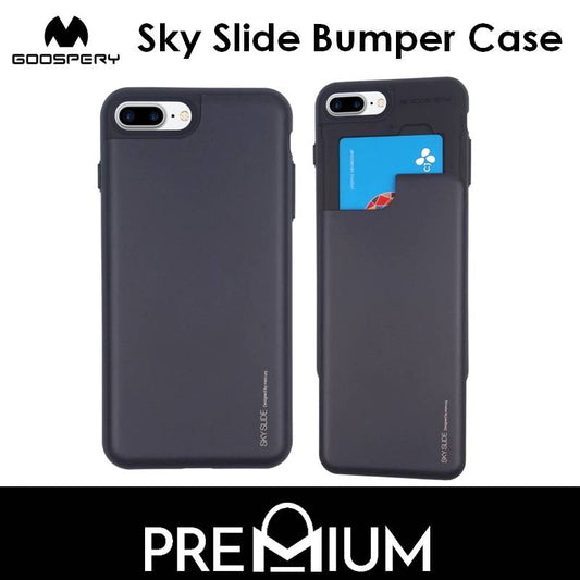 Mercury Sky Slider Bumper Card Slot Phone Case Samsung Galaxy S21 Ultra Black