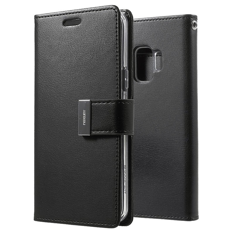 Mercury Rich Diary Wallet Case For Samsung Galaxy S24 / S25 Black