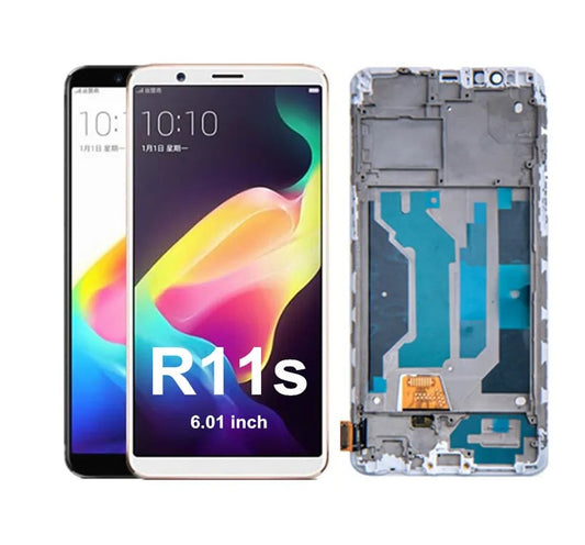 Replacement Lcd Screen With Frame For Oppo R11s White