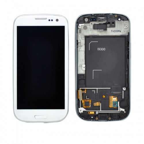 Replacement Lcd Screen With Frame for Samsung Galaxy S3 i9300 White