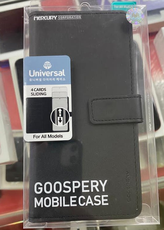 Mercury Goospery Universal Size Flip Case Large Black