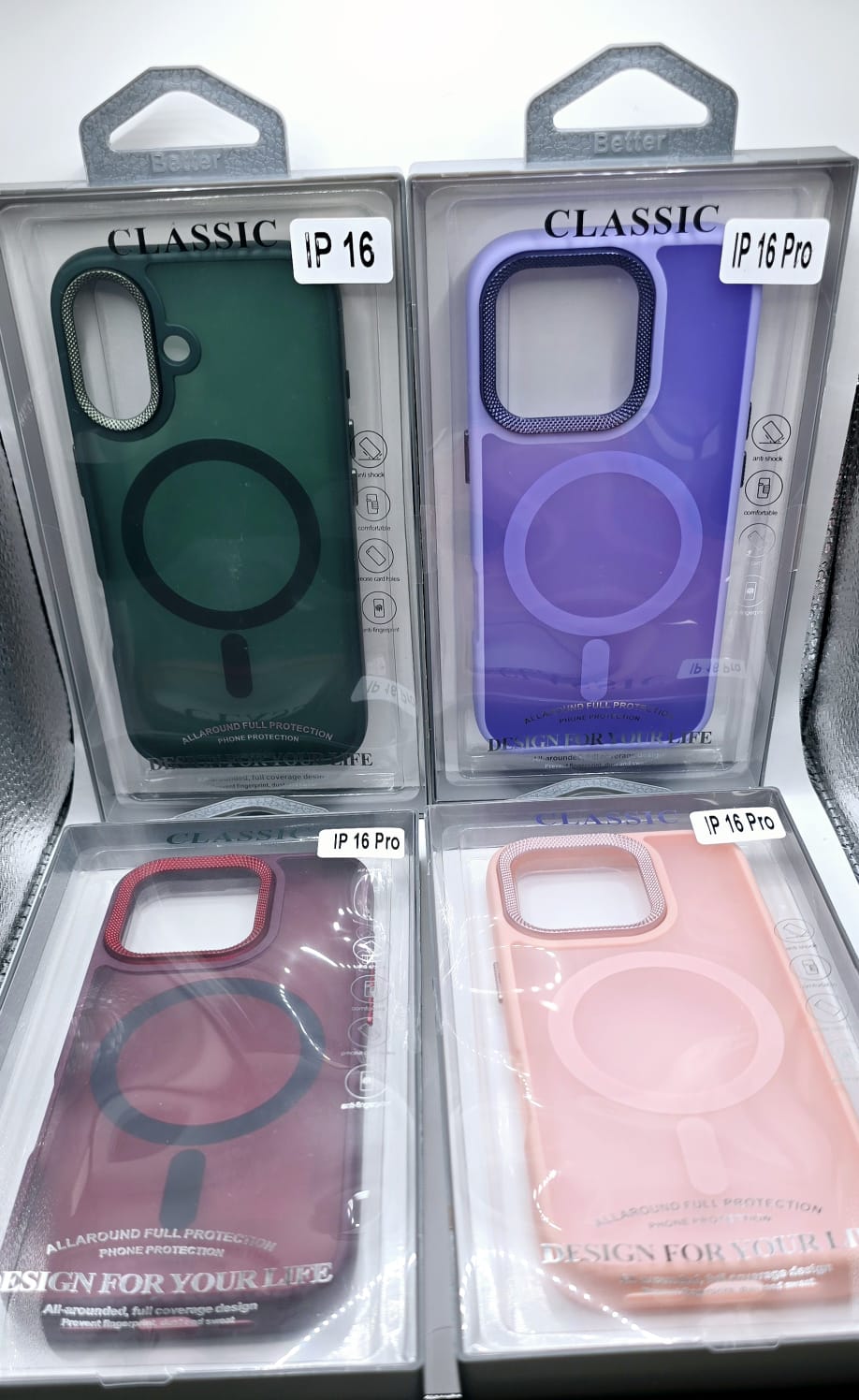 Transparent Magsafe Matte Bumper Case For iPhone 16 Purple