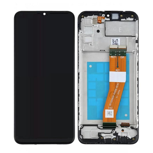 Replacement Lcd Screen With Frame for Samsung Galaxy A02S Black