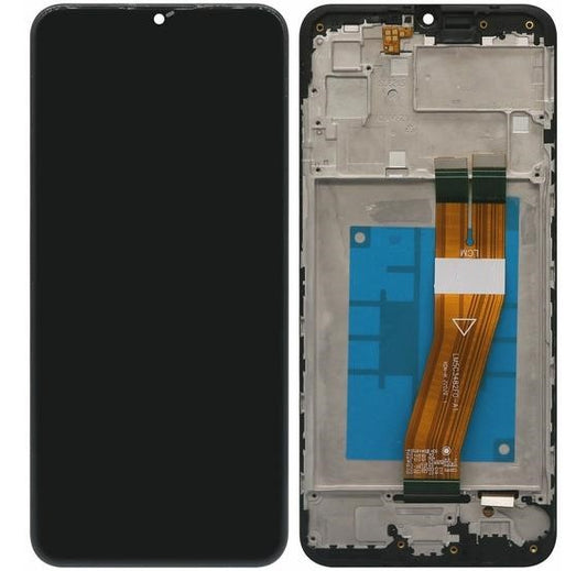 Replacement Lcd Screen With Frame for Samsung Galaxy A03 Black A035F