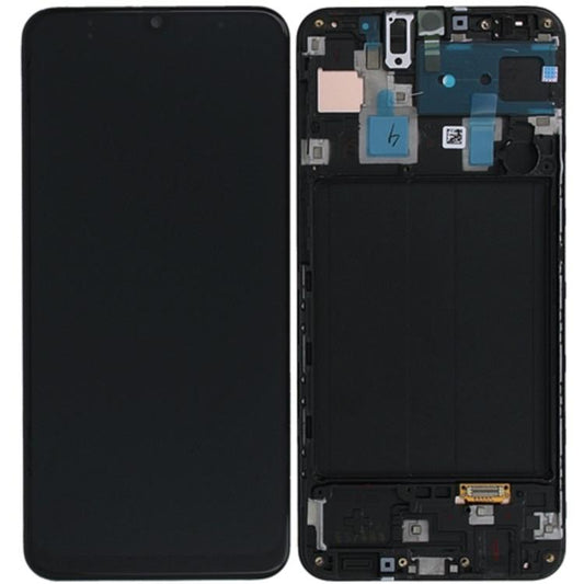 Replacement Lcd Screen With Frame for Samsung Galaxy A30 Black OLED