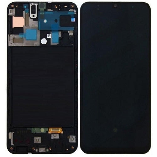 Replacement Lcd Screen Assembly With Frame for Samsung Galaxy A50s Black OEM