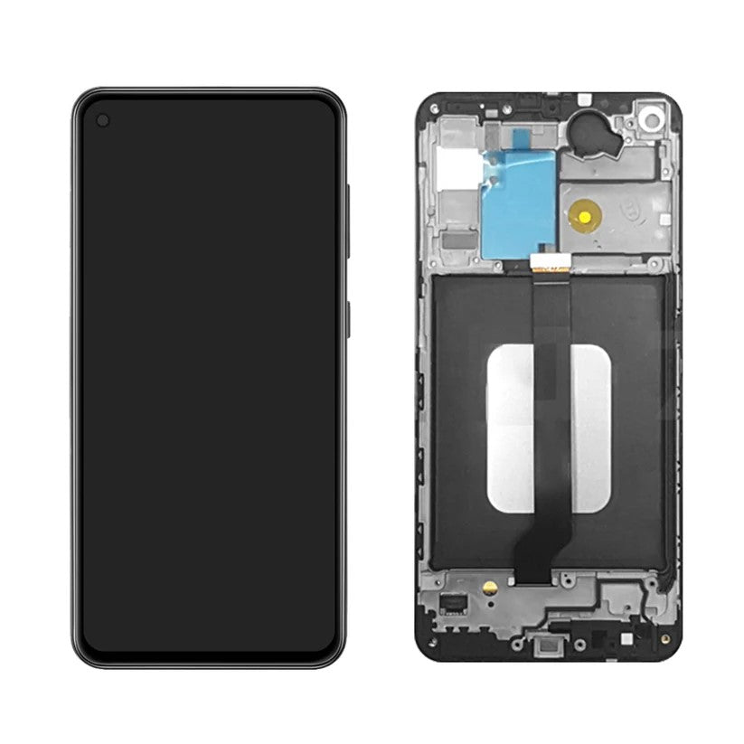 Replacement Lcd Screen Assembly With Frame for Samsung Galaxy A60 Black OEM