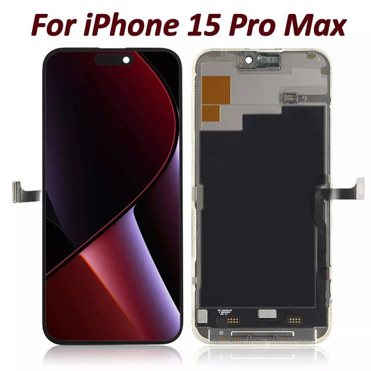 Replacement Lcd Screen For Iphone 15 Pro Max Black Soft Oled