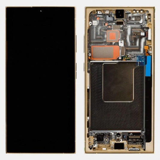 Replacement Lcd Screen with Frame Samsung Galaxy S24 Ultra Gold