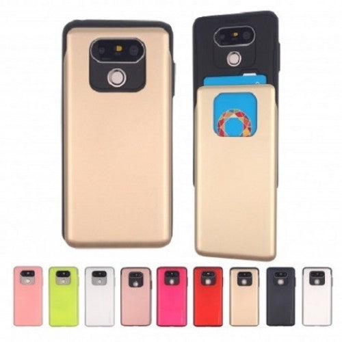 Mercury Sky Slider Bumper Card Slot Phone Case For Iphone 11 6.1' Gold