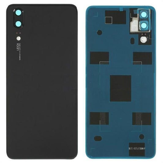 Replacement Back Glass For Huawei P20 Black