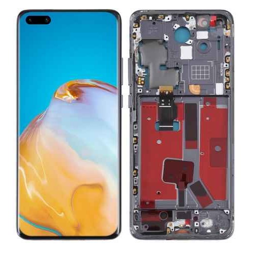 Replacement Lcd Screen Assembly With Frame For Huawei P40 Pro Black