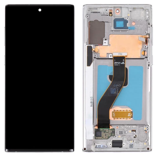 Replacement Lcd Screen Frame for Samsung Galaxy Note 10 Silver