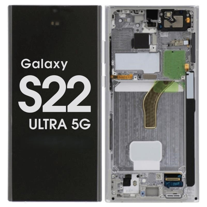 Replacement Lcd Screen with Frame Samsung Galaxy S22 Ultra Silver