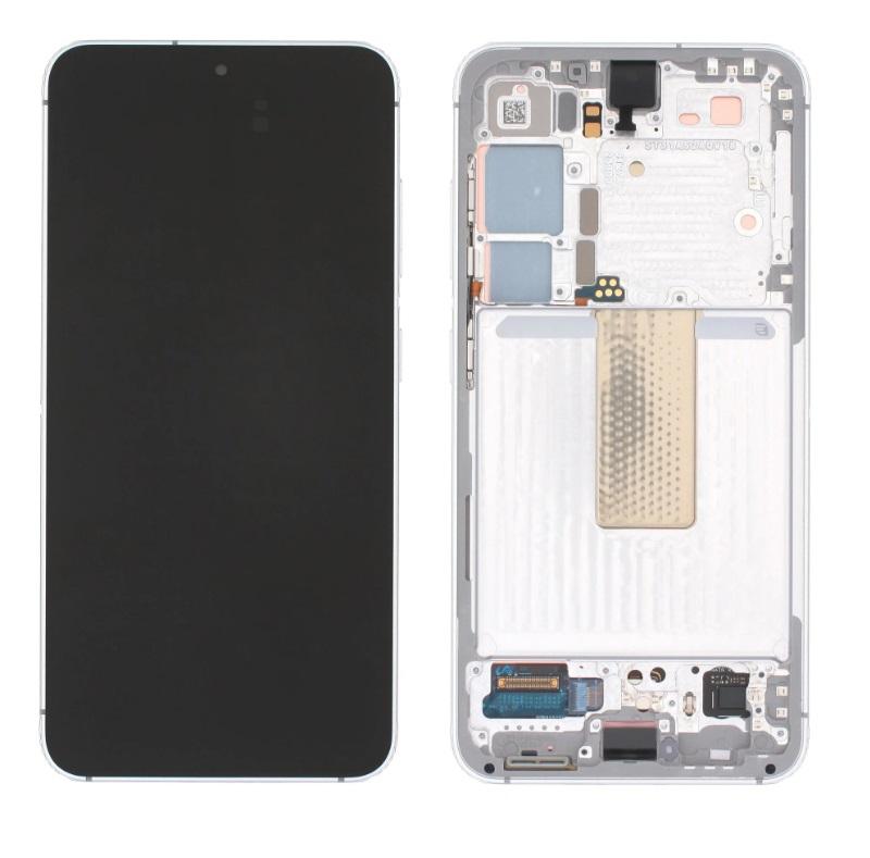 Replacement Lcd Screen with Frame Samsung Galaxy S23 Silver