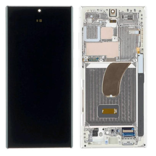 Replacement Lcd Screen with Frame Samsung Galaxy S23 Ultra Silver