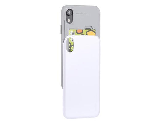 Mercury Sky Slider Bumper Card Slot Phone Case For Iphone XS Max White