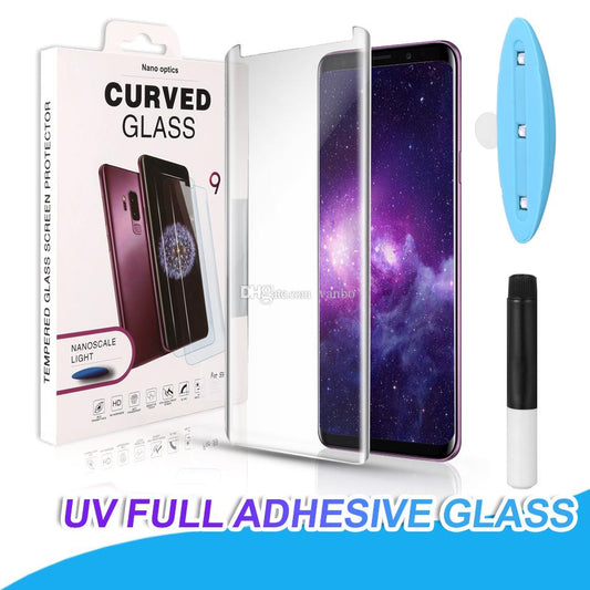 UV Glue Full Cover Premium Temepered Glass For Samsung Galaxu S24 Plus